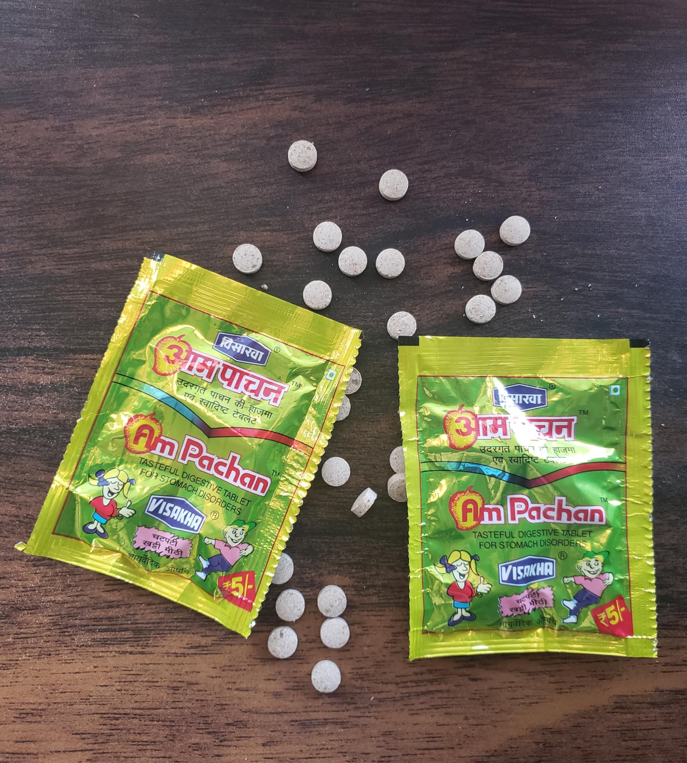 Generic Aam Pachan & Rochak Chatpati Goli Candy- Combo Pack,30 sachets each, (60 sachet) - Tasty Healthy for Digestion - Best for Kids, Men, Women - 90\'s Candy - Helps with acidity, gas and indigestion