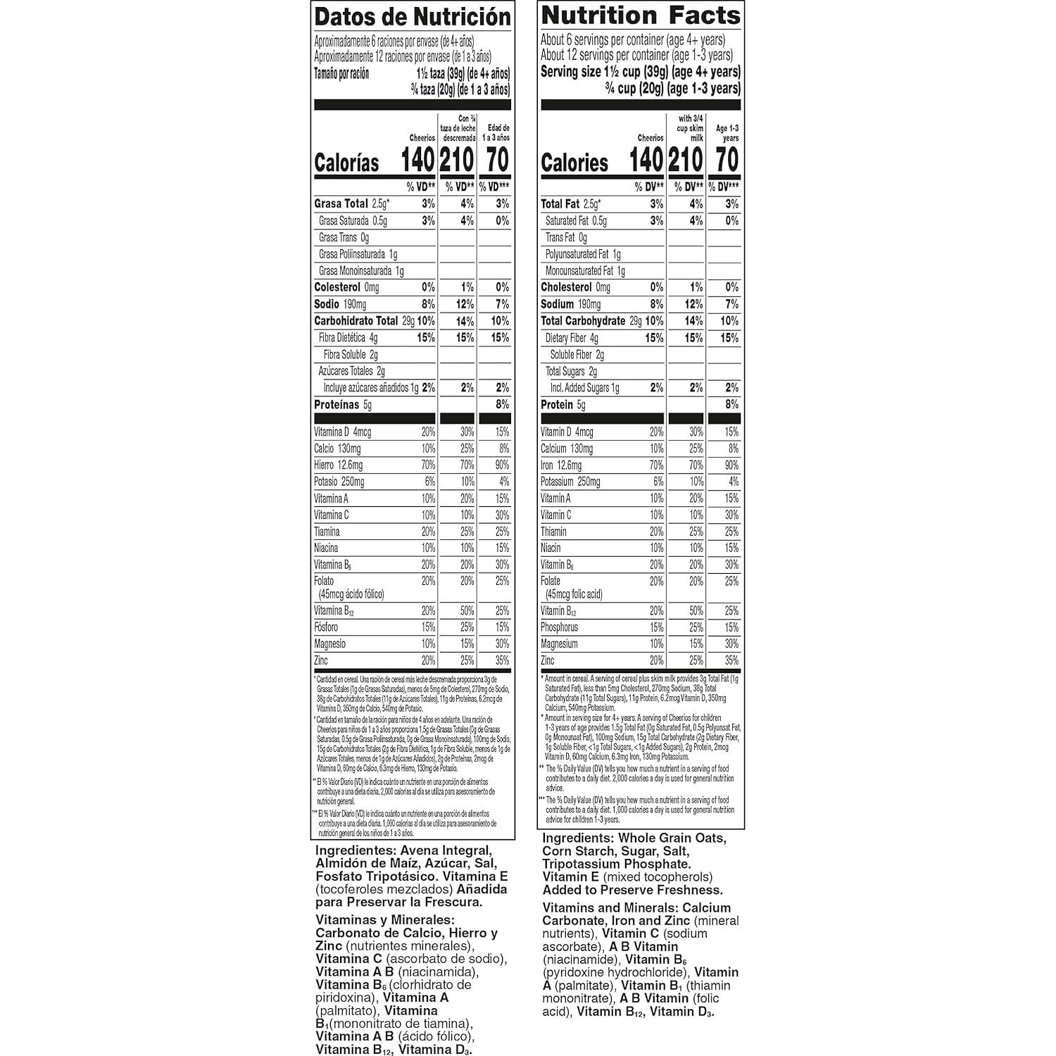 Cheerios Cheerios Whole Grain oat cereal, 252g