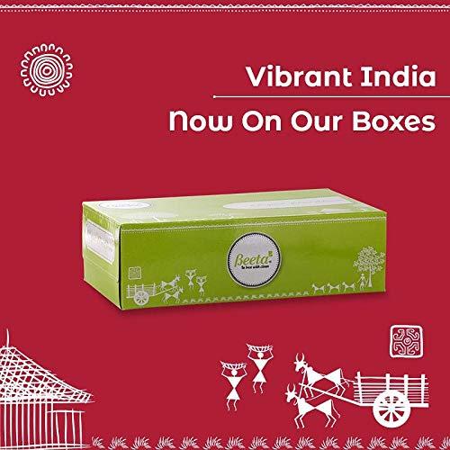 Beeta Beeta Tissue Box Facial Tissue for Home and Business Exq. Face Tissue Indian (Pack of 4)-Prime Soft and Highly Absorbent 100% Natural Cellulose Fiber
