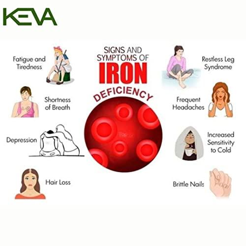 KEVA Keva Iron (HB) Tonic Syrup Ayurvedic Iron Tonic Syrup Extract of Amla, Ashwagandha, Shatavari, Arjuna, Purnava, Bhringraj, Brahmi, Tulsi, & Shankhpuspi - Increase Iron for Men & Women 100ml
