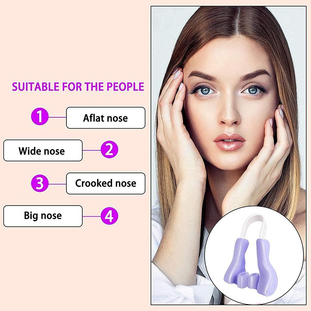 Shiker Shiker Women Silicone Hand Powered Nose Shaper Clip, Nose Corrector Device Nose Bridge Straightener Corrector, Soft Safety Nose Up Lifting Without Surgery Beauty Tool