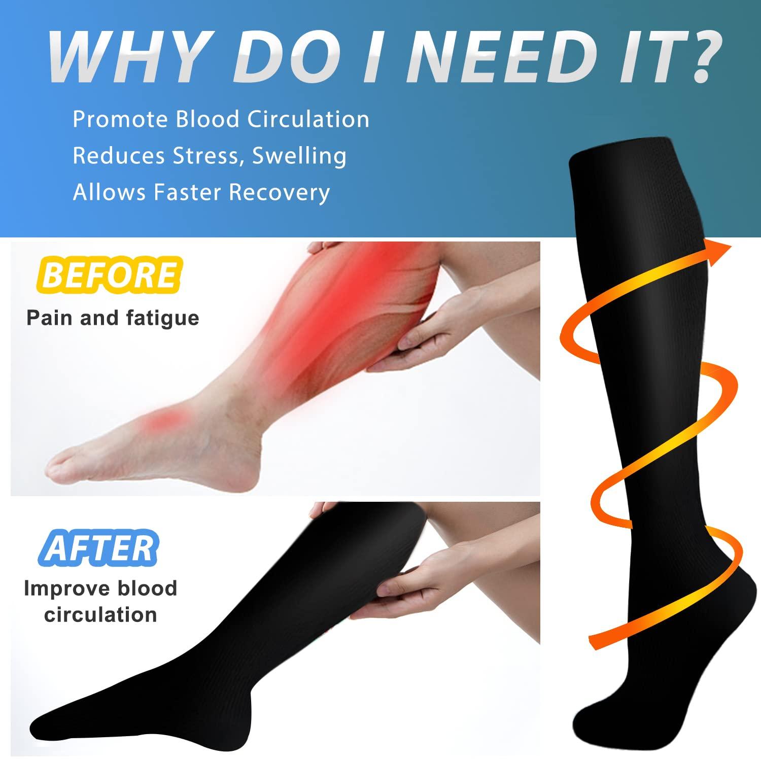 Aoliks Compression Socks for Women & Men(1/3/7/8 PACK) - Best for Running,Sport,Nurse,Travel,Cycling-20-30mmHg