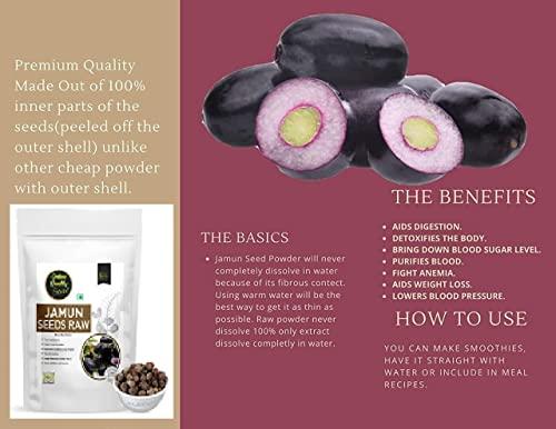 Online Quality Store Online Quality Store Raw Jamun Seed 100gm| Elderberry seeds| Eugenia Jambolana Seeds | Black Berry Seeds| Supports Sugar Control | Helps in Detoxification | Act as Blood Purifier