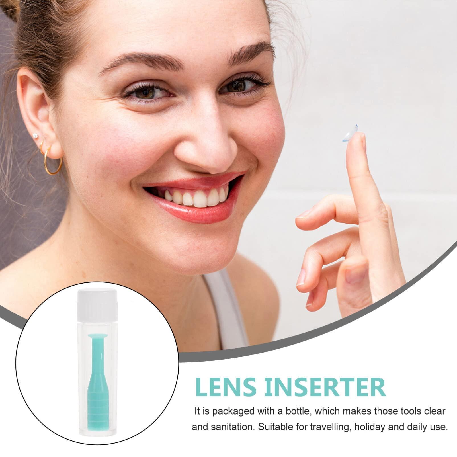 Milisten MILISTEN Soft Contact Lenses Remover 4Pcs Contact Lenses Remover Inserter Suction Stick Remover Lenses Inserter Plunger Remover for Travel Daily Use Home (Green) Lens Suction Cup