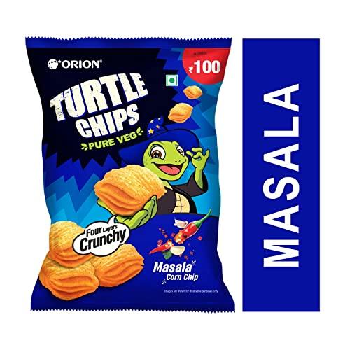 ORION Orion Turtle Chips Corn Chips Party Pack - 5 Flavors (Masala, Tomato, Sour Cream Onion, Mexican Lime & Spicy Devil)|Korean Snacks - 115g (Pack of 5)