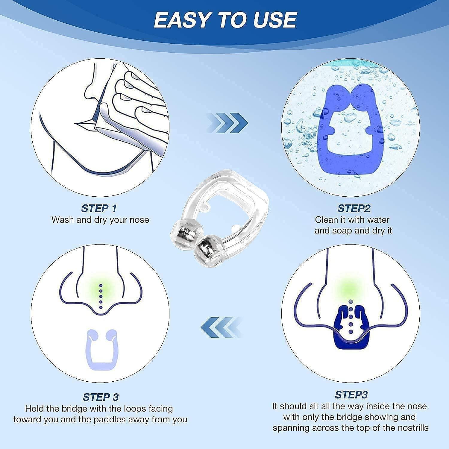 HUBTURE HUBTURE Anti Snore Nose Clip | Silicone Magnetic | Anti Snoring Device For Ease Breathing