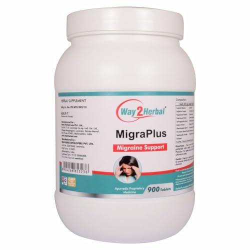 Way2Herbal Way2Herbal Migra Plus Migraine Support Tablets (900 Count Pack Of 1)