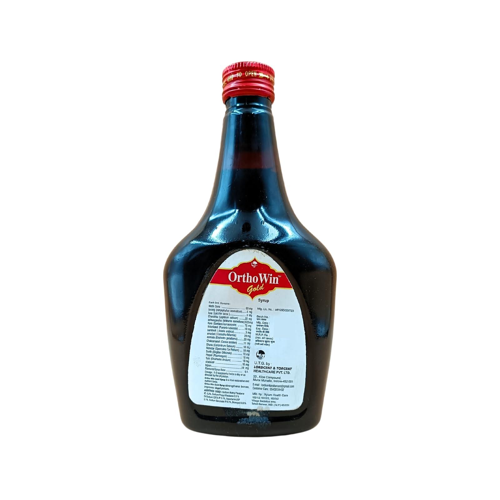 HERBSHD Ayurvedic Ortho Win Gold Syrup | Pain Relief | 450 ml