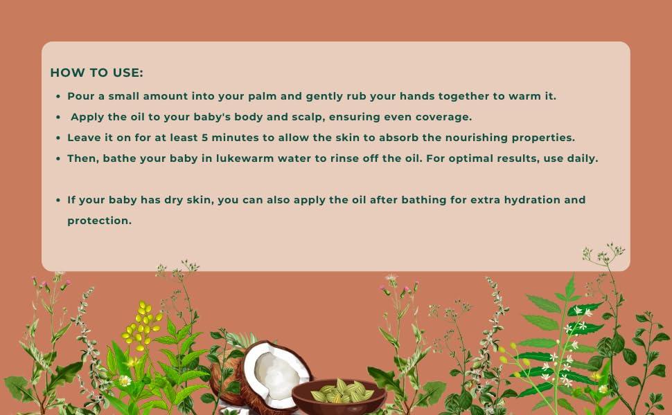 NavaFresh Basics Dasapushpadi Baby Oil 200ml | Ayurvedic Baby Massage Oil for all Skin Types | Gentle and Non Sticky Ayurvedic Oil | Ayurvedic Coconut Oil for Nourishing Skin and Hair | Chempankulam Pharmacy