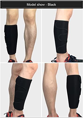 FAVIO FAVIO Adjustable Calf Shin Brace Splint Support for Pain Relief from Calf Injury, Shin Splints Treatment, Sprains, Running, Sports, Recovery Calf Sleeve for Men and Women Pain Relief (Black)