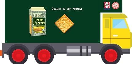 Generic Hup Seng Classic Cream Crackers/Biskut Cap Ping Pong, 400g Pack of 2