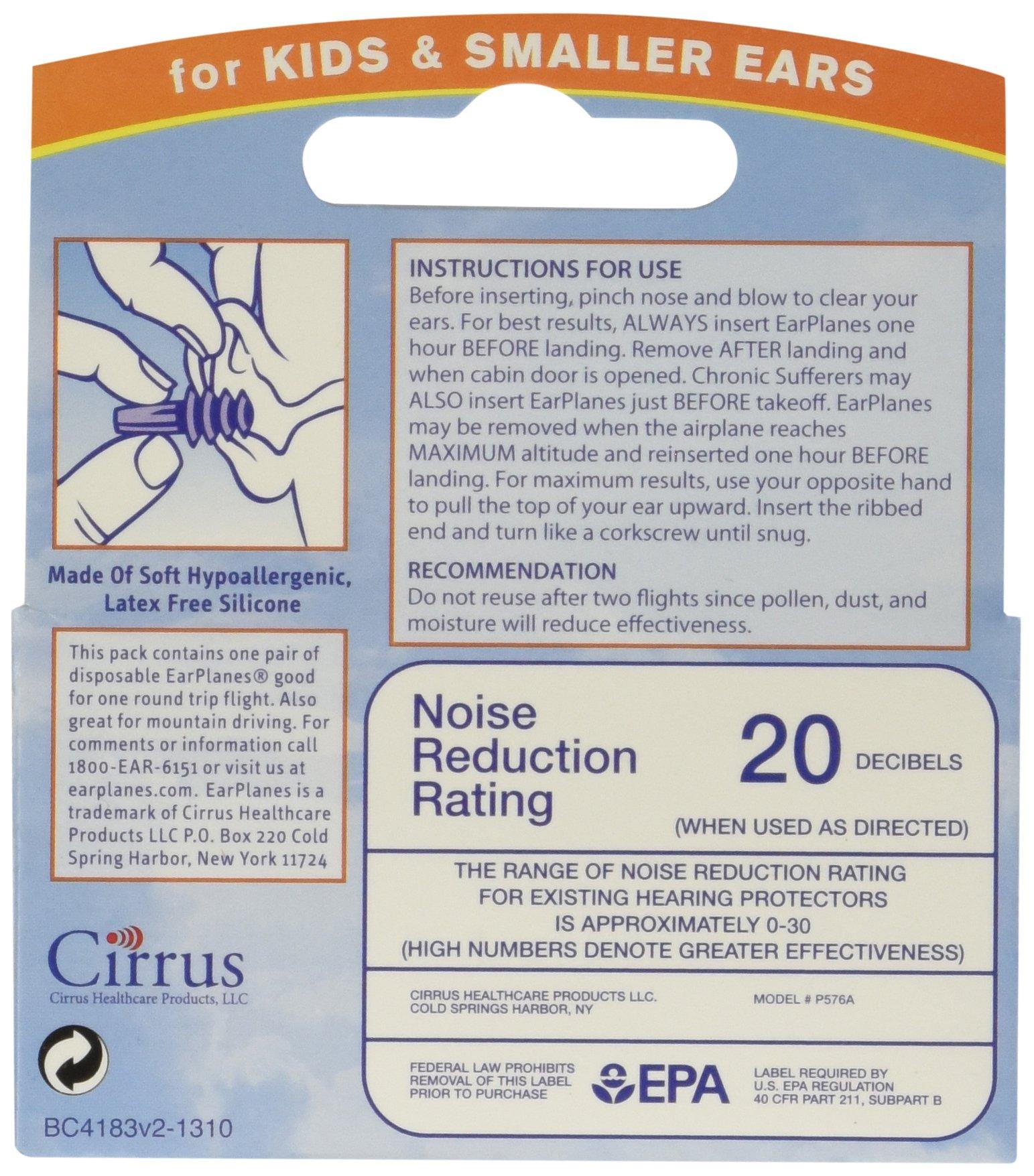 EarPlanes EarPlanes Ear Plugs Kid's Small Size 1 Pair