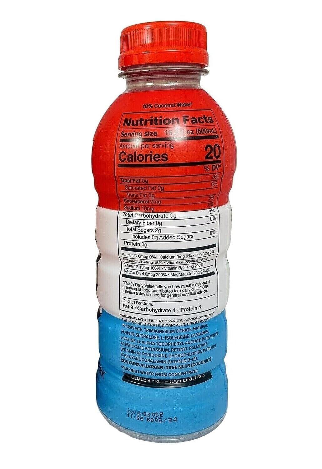 Generic Prime Drink Sports & Energy Drink Is Loaded With Electrolytes With Zero added sugar By ksi & Logan Paul 500 ml (Ice Pop)