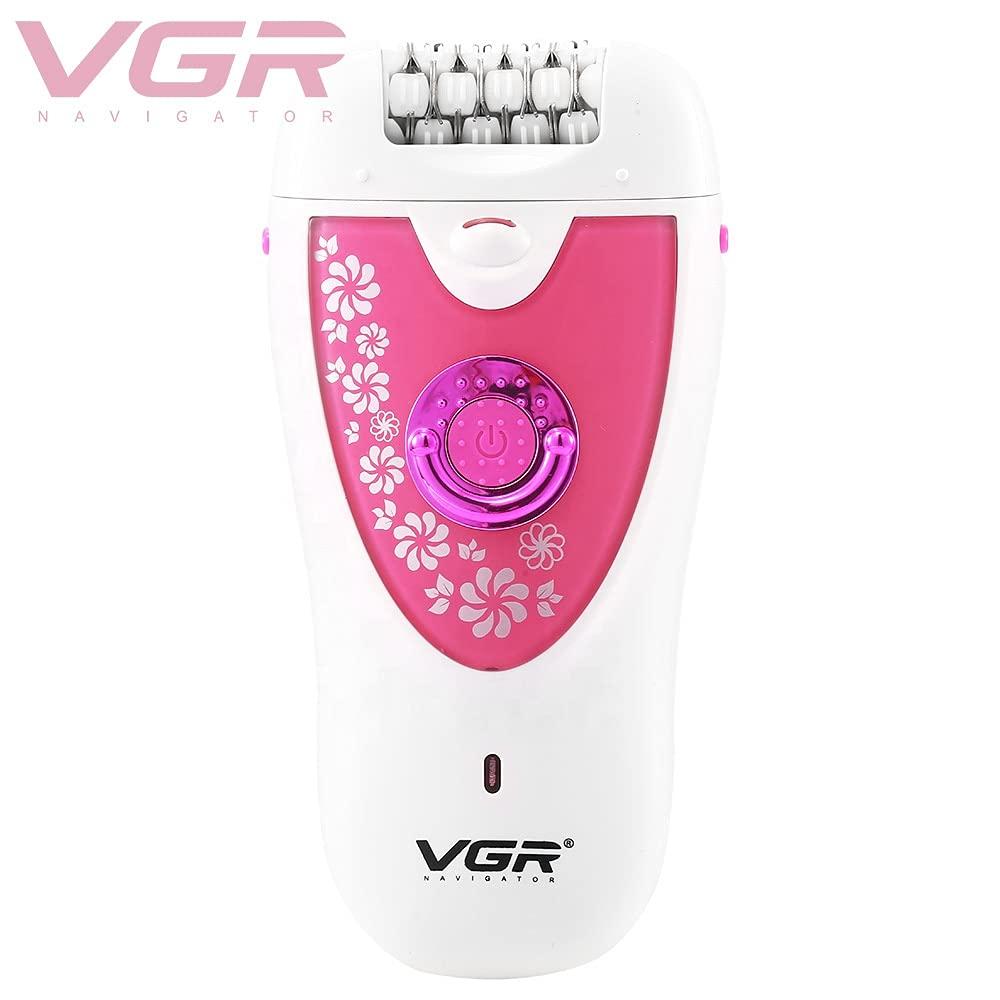 VGR VGR V-722 Cordless Professional 2-in-1 Women Epilator & Shaver for different body areas for Wet & Dry use 35 minutes Runtime - Pink