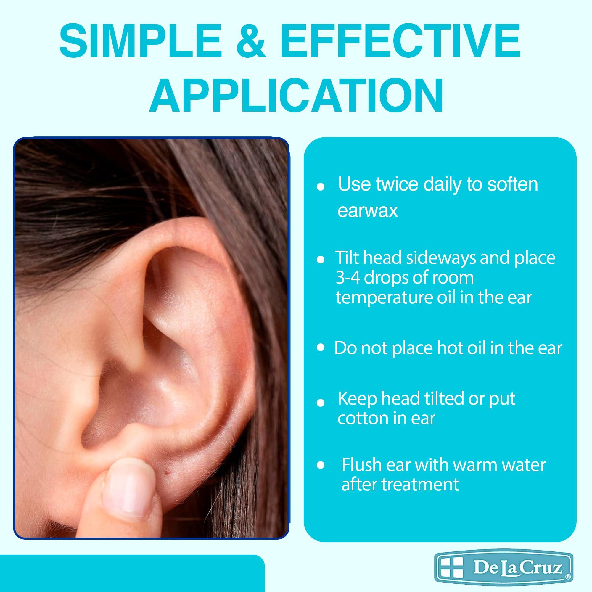 De La Cruz De La Cruz 100% Pure Sweet Oil, for Softening Ear Wax, Bottled in USA, 1 FL. OZ.