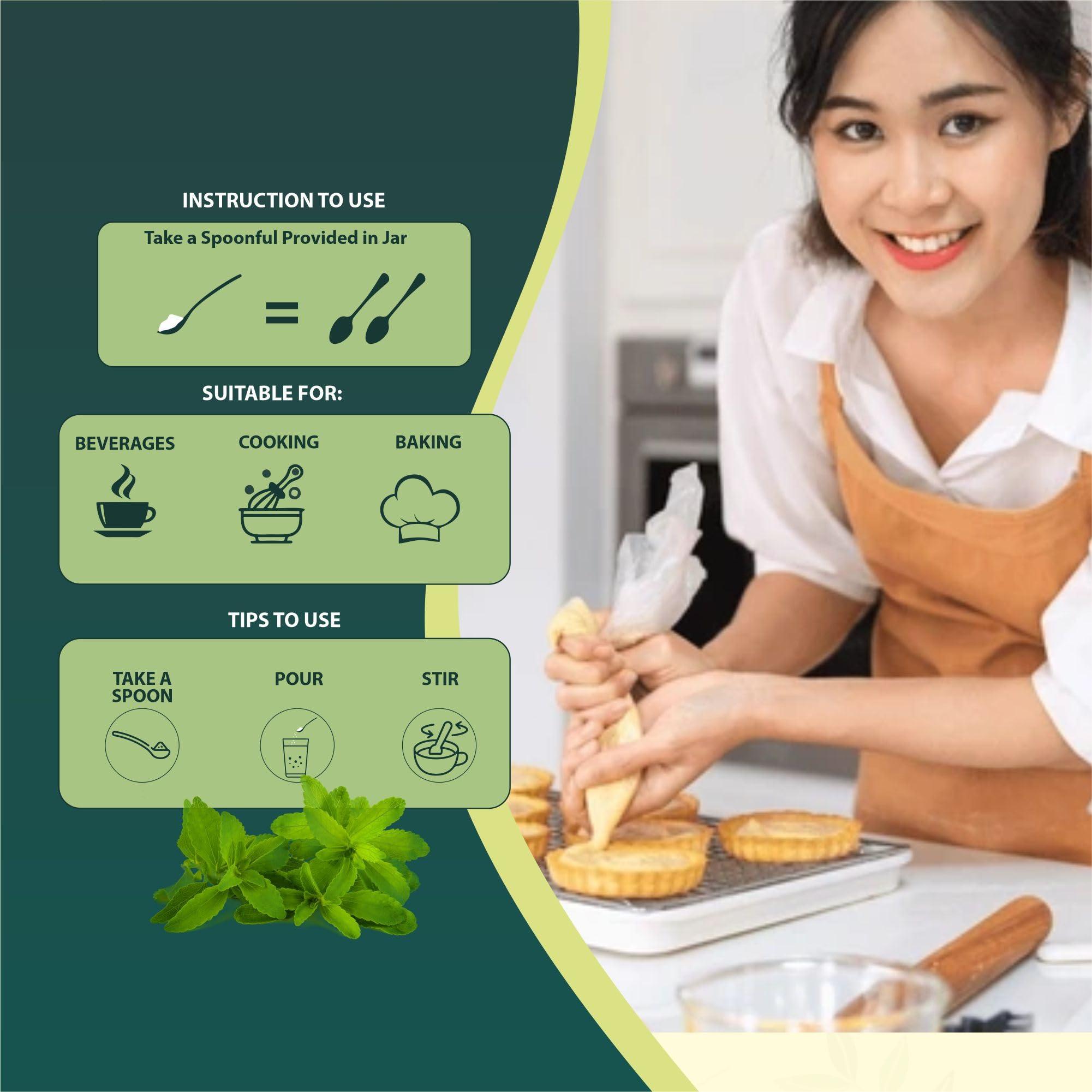 ZINDAGI Zindagi Stevia Powder (Reb A 99%) Extract | Sugar Subsitute | Stevia Natural Sugar-free Powder In Bulk | 500 gm | Pack of 4