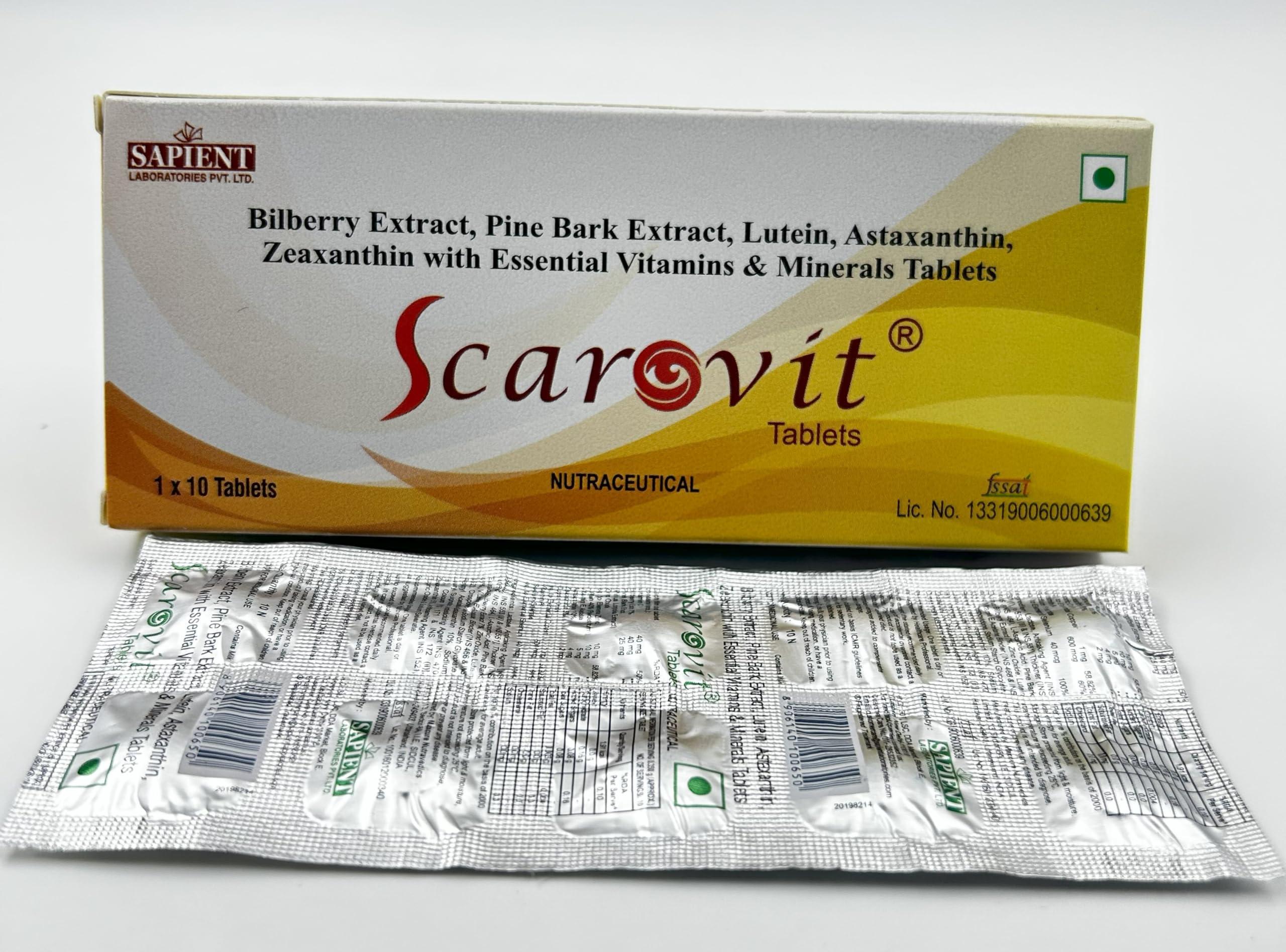 SCAROVIT SCAROVIT TABLET (Bilberry Extract,Lutein, Zeaxanthin with multivitamin & multiminerals)