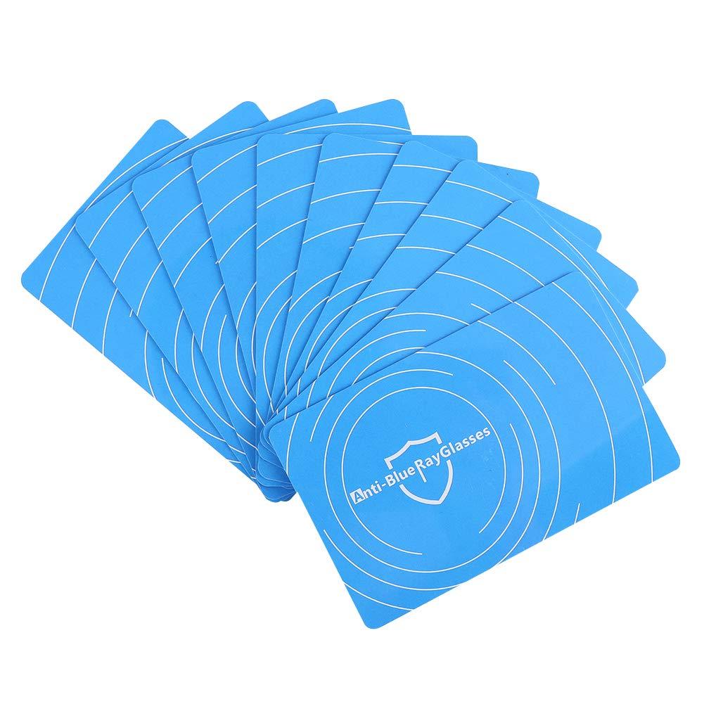 DAUERHAFT 10 Set Professional Anti-Blue Light Test Card,Including Anti-Blue Light Card and Blue Light Generator,The Blue Light More Strong,The Color Change More Deep,for Eyeglasses Test.