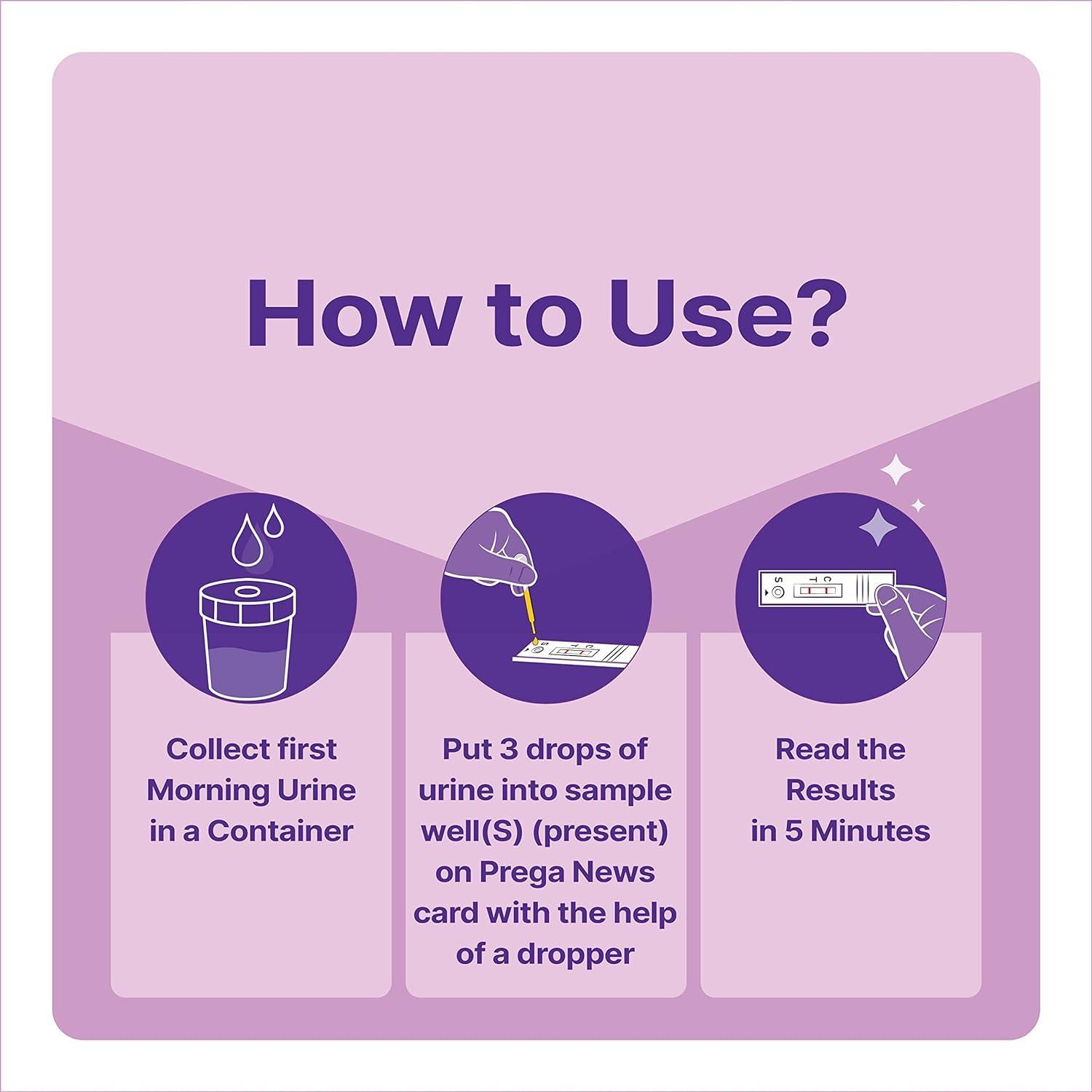 Prega News Prega News One Step Urine HCG Pregnancy Test Kit Device (Pack of 12)