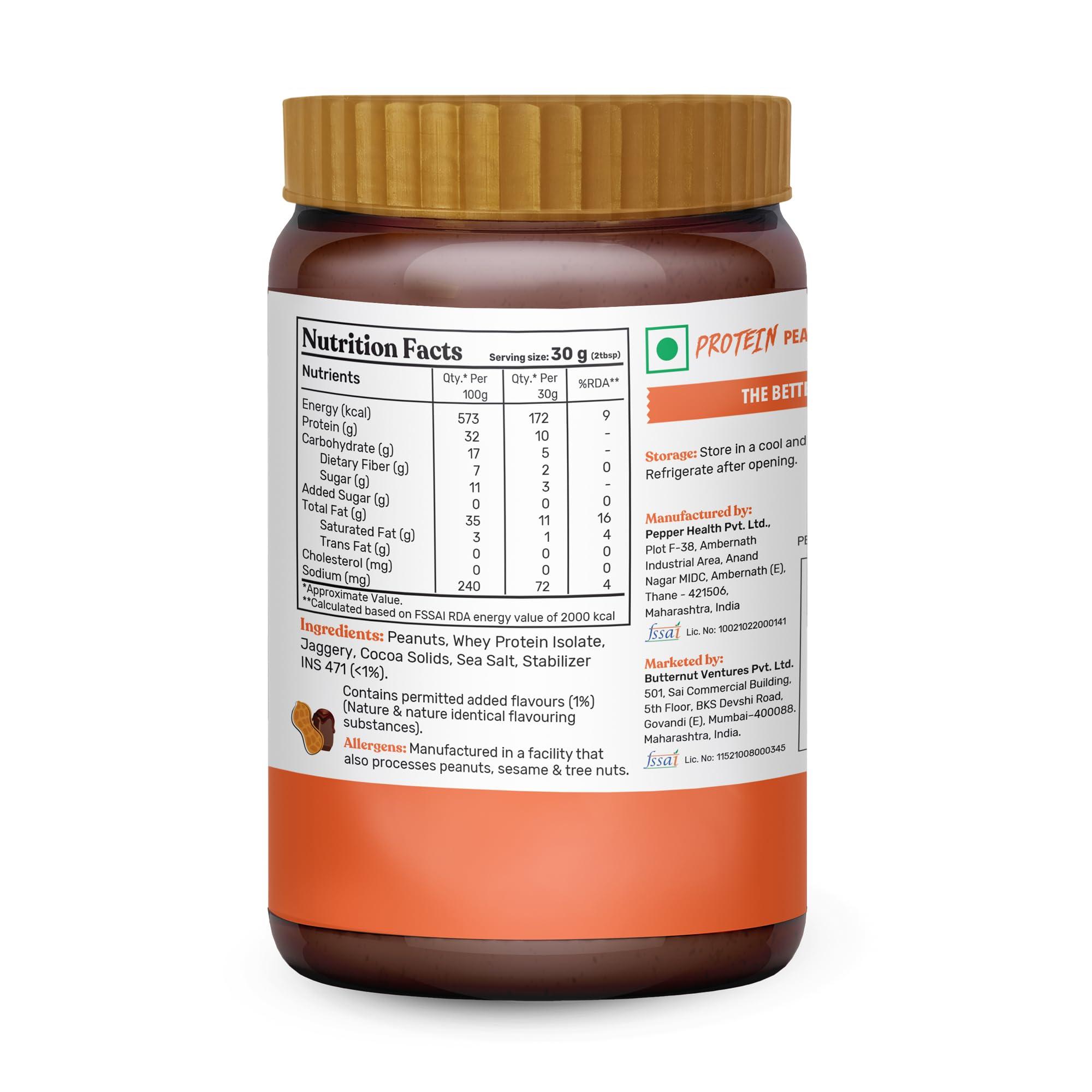 The Butternut Co. The Butternut Co. Protein Chocolate Fudge Peanut Butter Creamy 800g & Organic Unsweetened Peanut Butter Creamy 800g - 1.6kg Combo Value Pack
