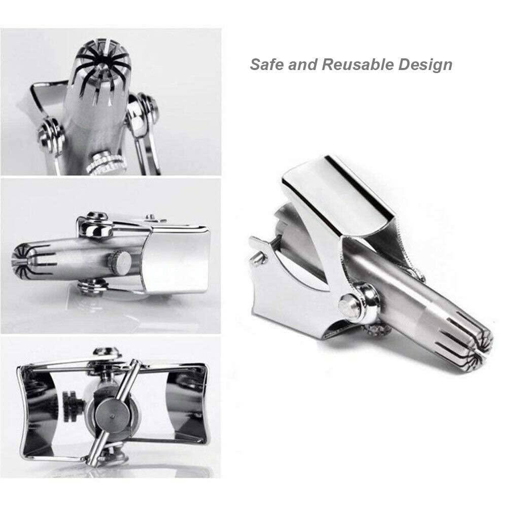 Ritmo Ritmo Nose & Ear Hair Trimmer (No Batteries Required) - Perfect Manual Stainless Steel Nose Hair Remover for Men & Women