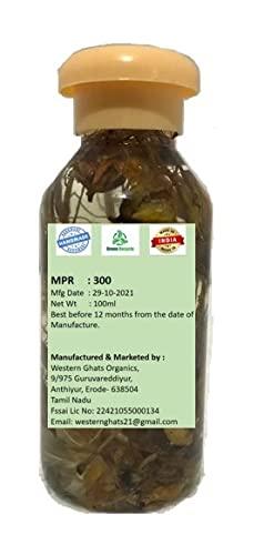 Western Ghats Organics 100% Natural wood pressed Coconut Oil with Vetiver & Avarampoo (Cassia auriculata) (Western Ghats Organics) (1000 ml)