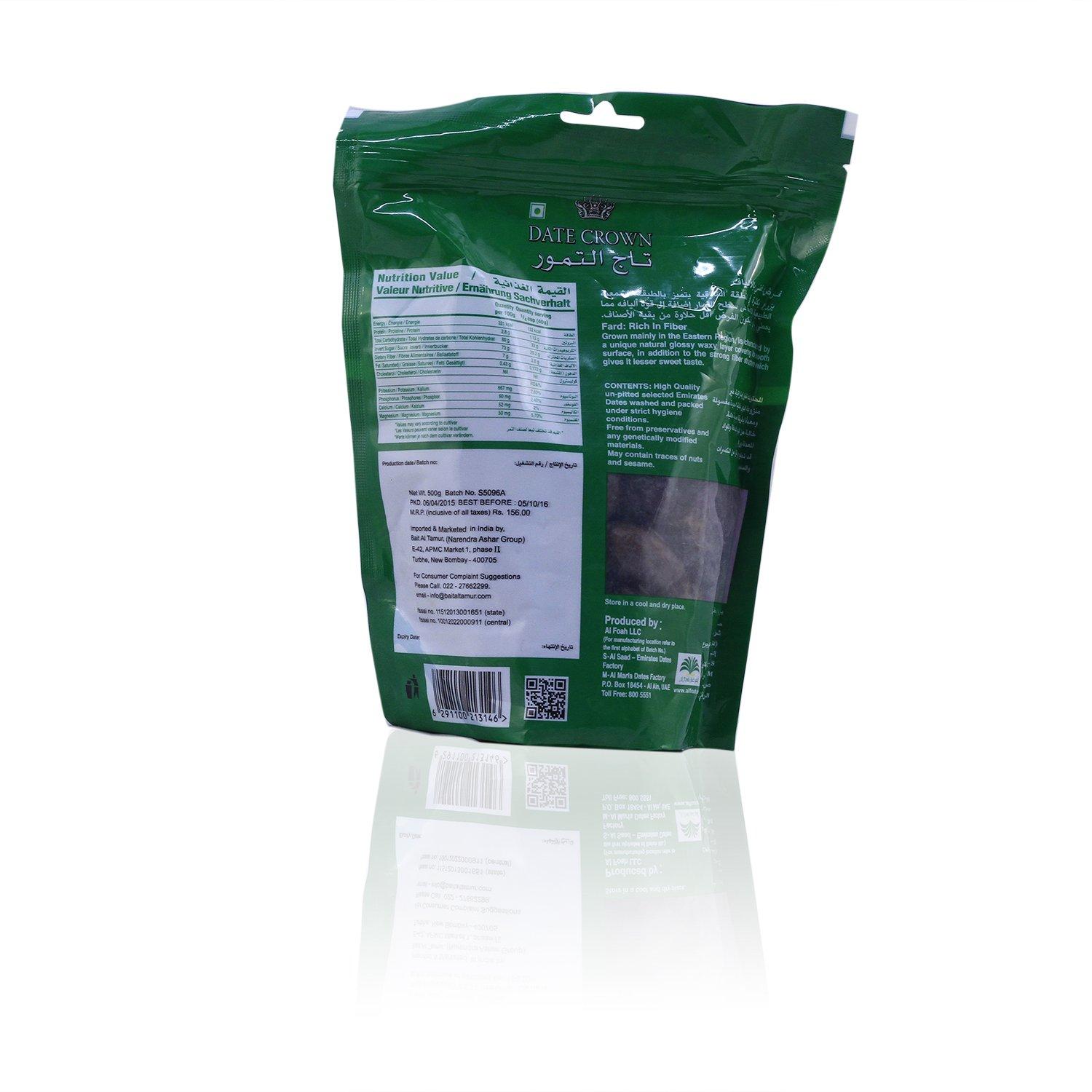 Date Crown Date Crown Dates - Fard 500g Pouch