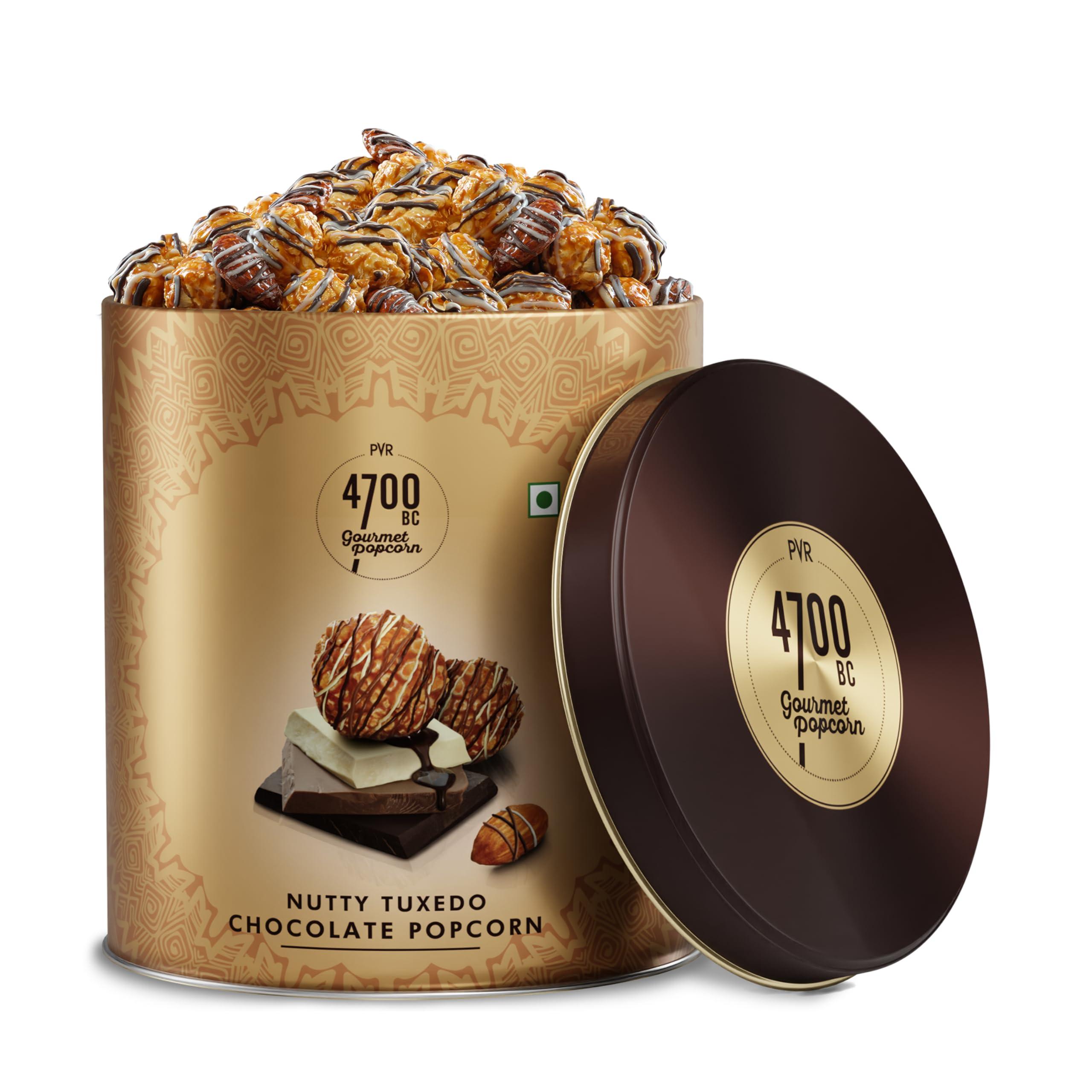 4700BC 4700BC Gourmet Popcorn, Nutty Tuxedo Chocolate, Tin, 375g