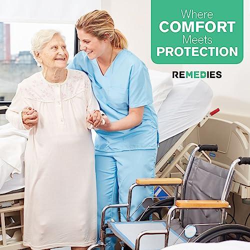 REMEDIES REMEDIES Disposable Underpads 36x36 Inches – Ultra Absorbent 85g Bulk Bed Pads for Adults, Pets, Furniture – Thick Incontinence Bedding & Furniture Protectors – 3 Grams SAP - 50 Count