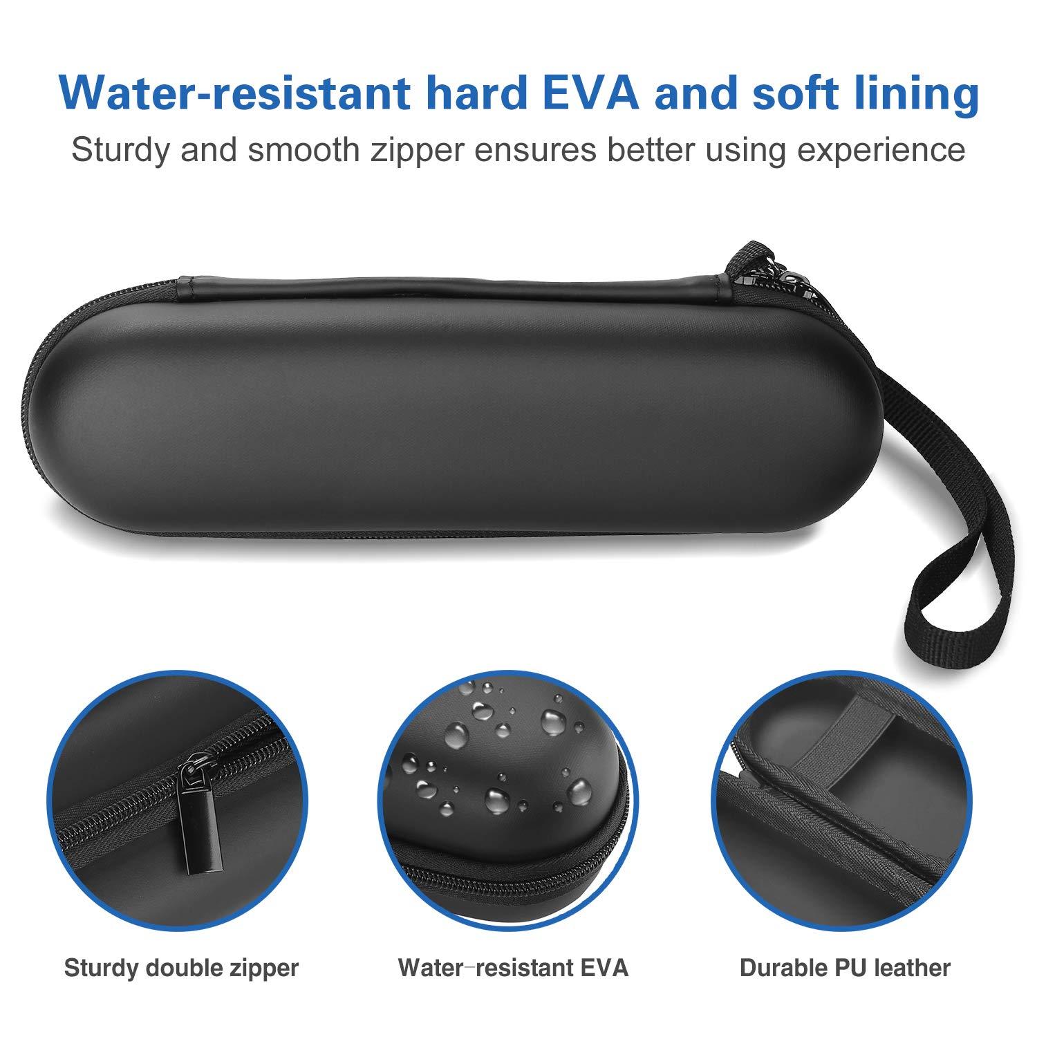 ProCase ProCase Electric Toothbrush Hard Travel Case for Oral-b Pro 1000 1500 7000 8000/ Philips Sonicare 5100 6100, Battery Toothbrush Carrying Case Holder Container, Mesh Pocket for AccessoriesBlack