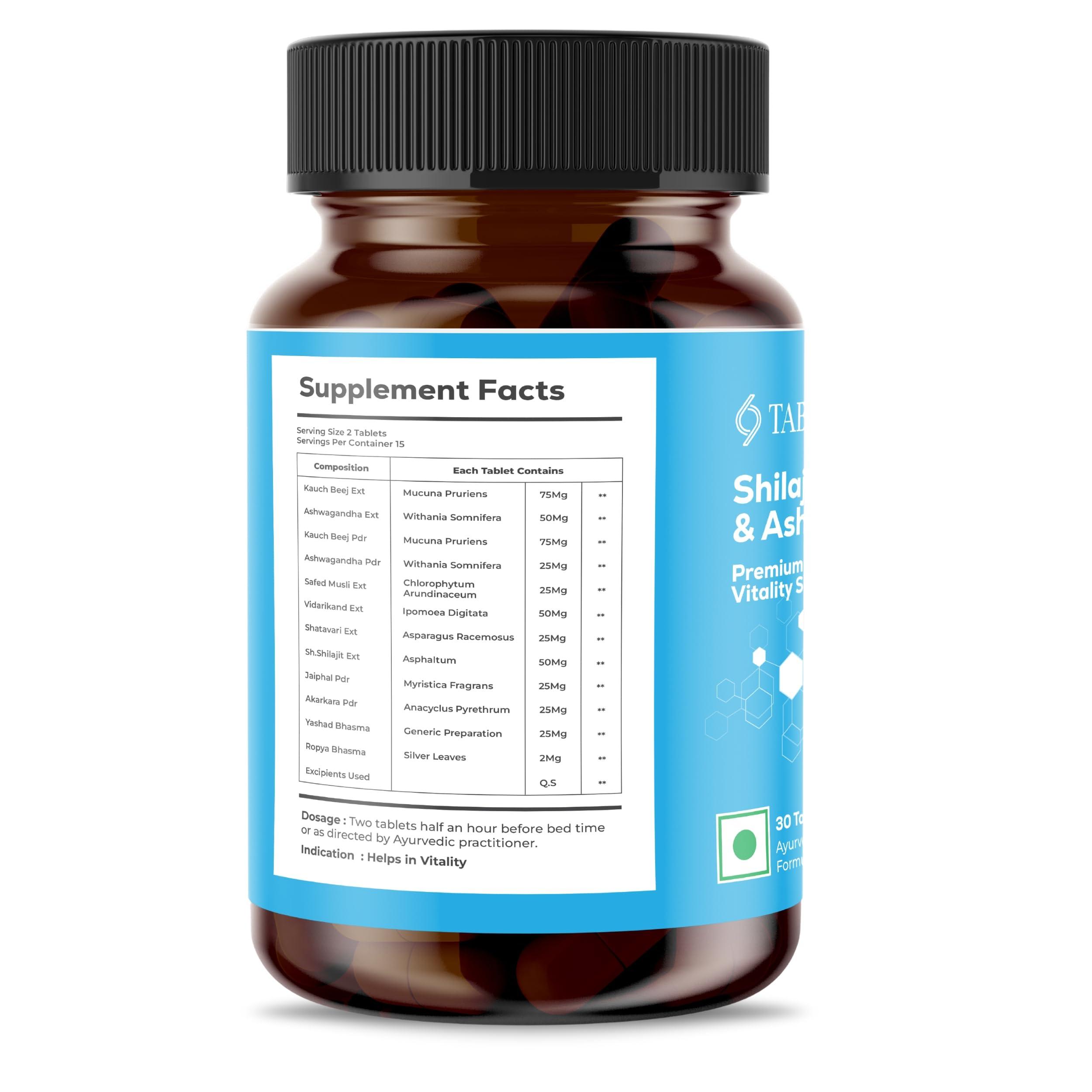 TABB-69 TABB-69 Notshy | Ayurvedic Supplement With Ashwagandha, Kaunch Beej Safed Musli Extracts, | 1 Bottle Of (30 Tablets)