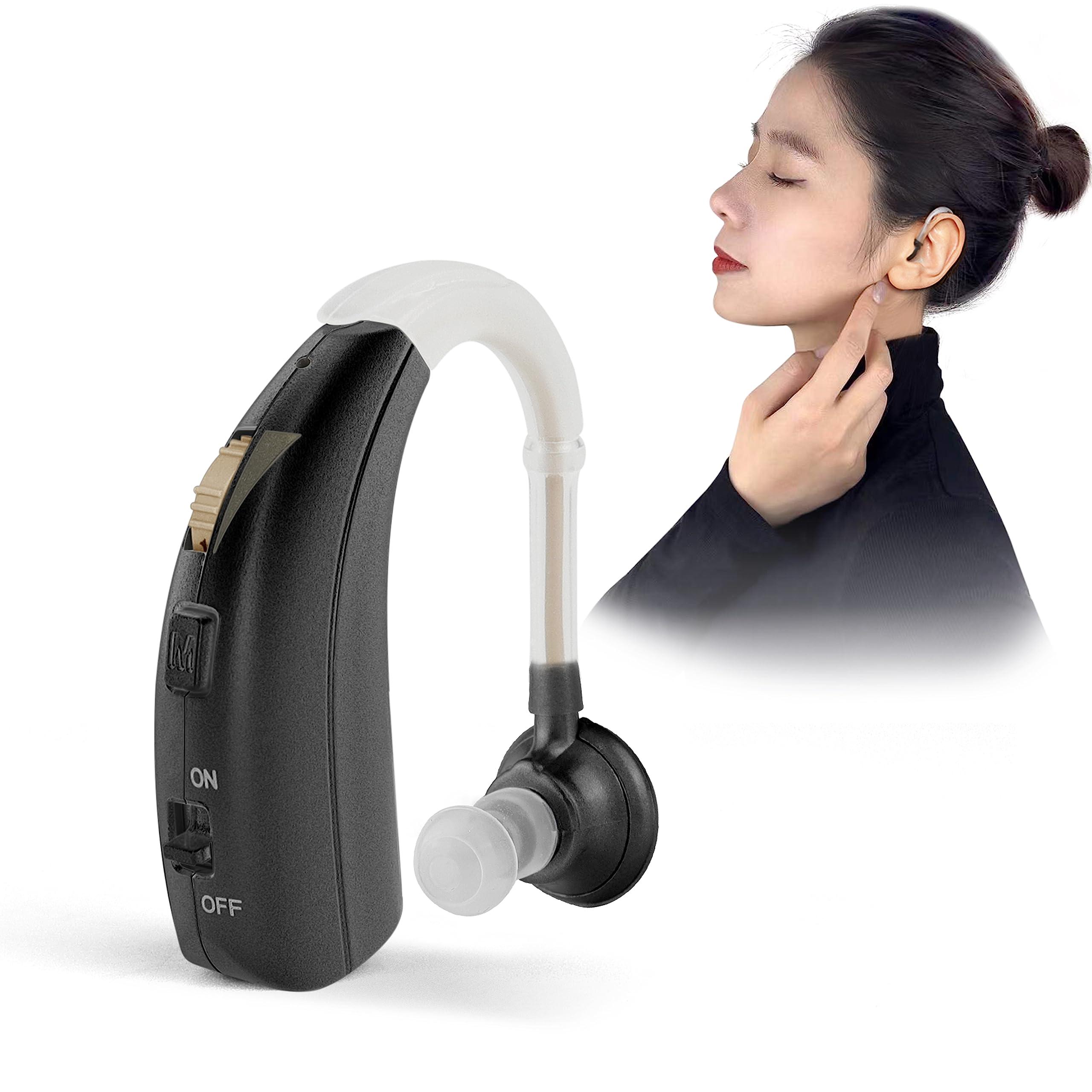 Britzgo Britzgo Digital Hearing Aids Amplifier Rechargeable with adjustable mode Doctor and Audiologist Designed (Black)