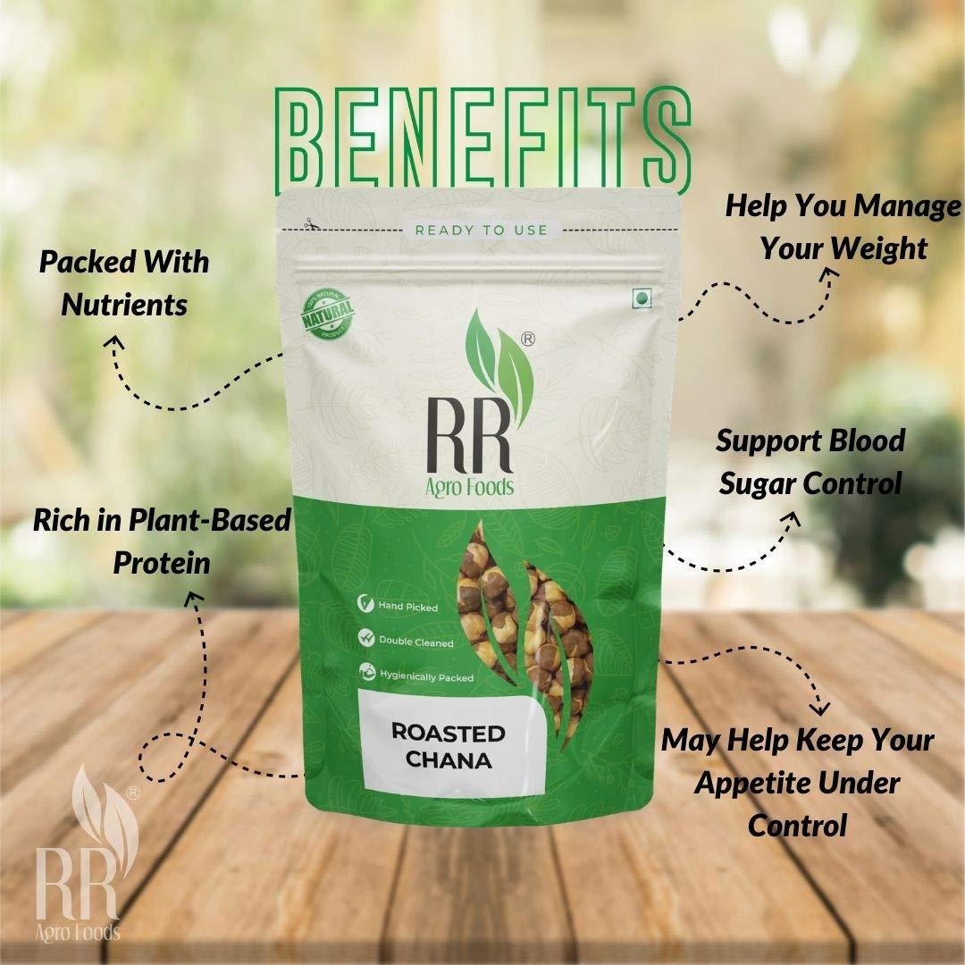 R R AGRO FOODS RR Agro Foods Roasted Chana 5 KG | Super Saver Pack | Premium Hand Sorted Bhuna Chana | High Protein Diet | Lightly Salted Pack of 1