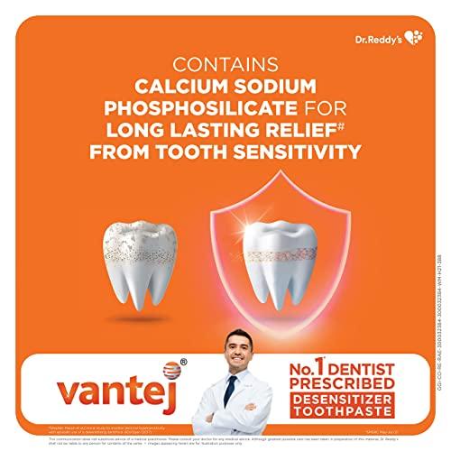 Vantej Vantej Toothpaste for Sensitive Teeth, Dentist recommended, sensitivity toothpaste for everyday use - 100g, white x Pack of 2