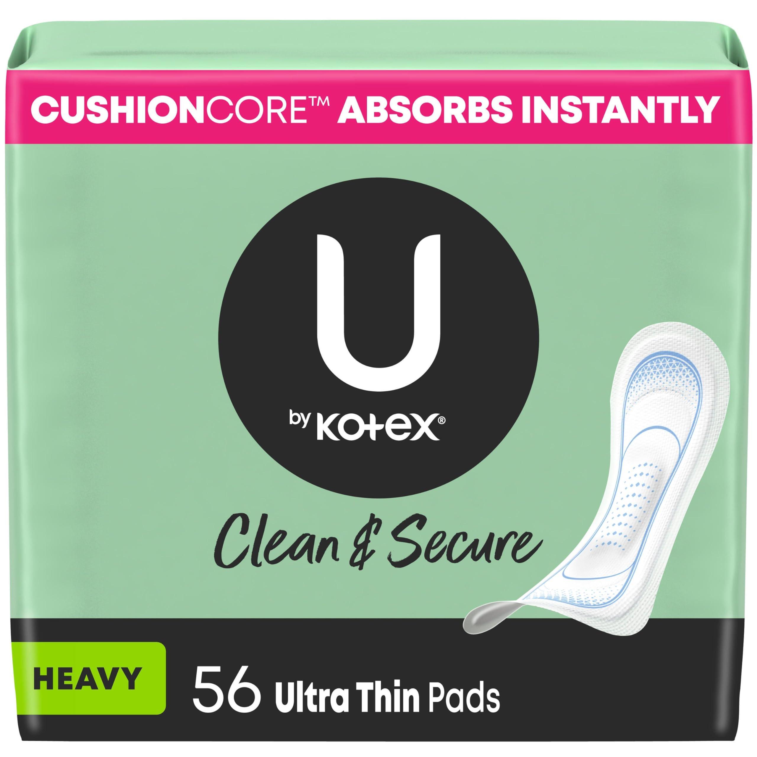 U by Kotex U by Kotex Security Ultra Thin Pads Long Unscented 56 Count