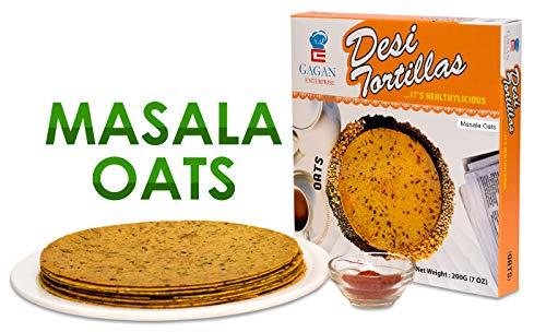 Gagan Enterprise Gagan Enterprise Desi Tortillas, Masala Oats-200g & Bhel Masala Flavor-125g, Roasted Diet Snack, Zero Trans Fat Khakhra, Puffed Rice Snack, No Cholesterol, Pack of 2 (one of Each)