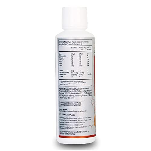 BUILD. BUILD. PROWL Elite Series L-Carnatine Pure Burn 3K Orange Flavor (450 ml) | 3000 mg L- Carnatine| Boosts Metabolism | Aids Faster Fat Burn | Converts Fatty Acid to Energy | Easy To Digest|Bio Flavonoids
