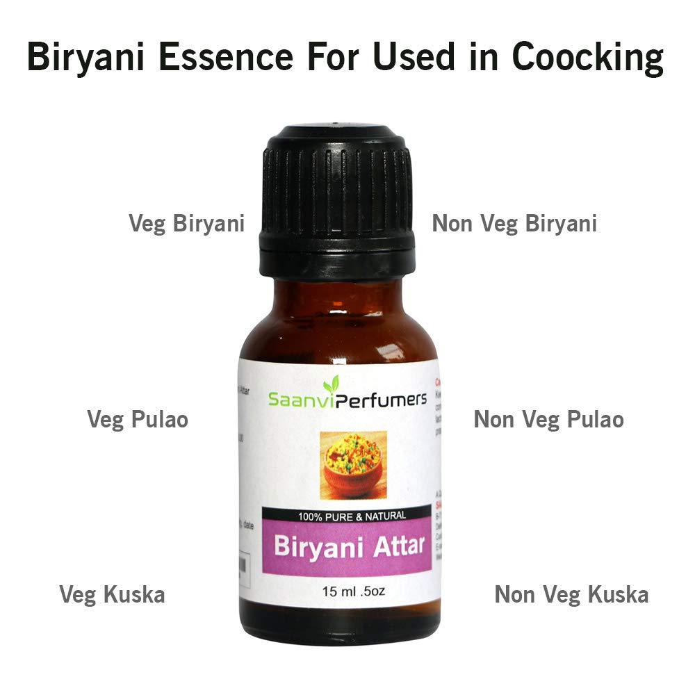 Saanvi Perfumers Delhi Saanvi Perfumers Biryani Flavour Essence For Use Biryani, Pulao, Mutton/Chicken, Chops, Korma, Khushka, Stew, Kababs, Ice Cream, Milkshakes, and Other Dishes (15ml)