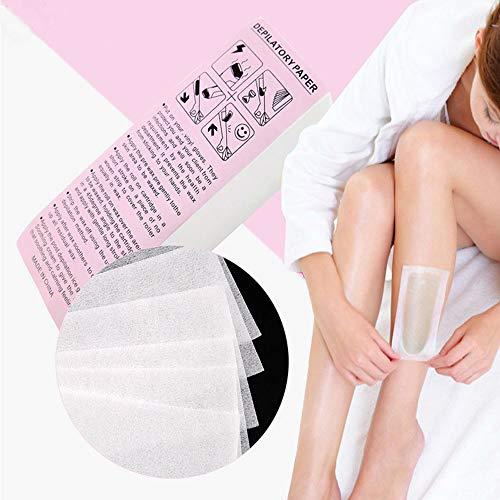 Tvoip Tvoip 100 Sheet/Pack Disposable Professional Hair Removal Tool Depilatory Paper Nonwoven Epilator Women Wax Strip Paper Shaving Roll Waxing Smooth Legs