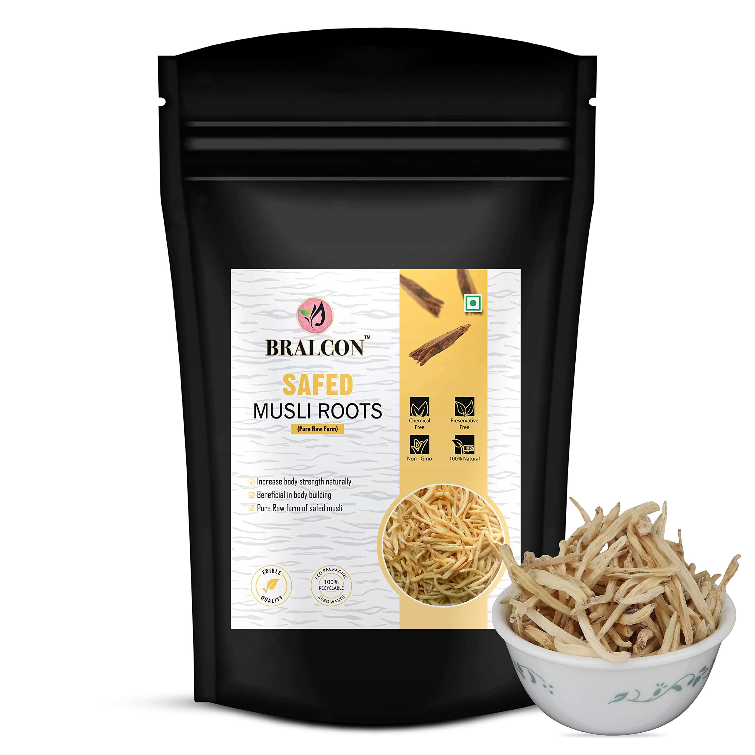 BRALCON BRALCON Kaunch Seed, Ashwagandha Root, Shatavari Root, Safed Musli Roots Combo - 400g (100g x 4 Pack) |Jadi Buti Sticks for eating Pure raw form in seperate Packaging