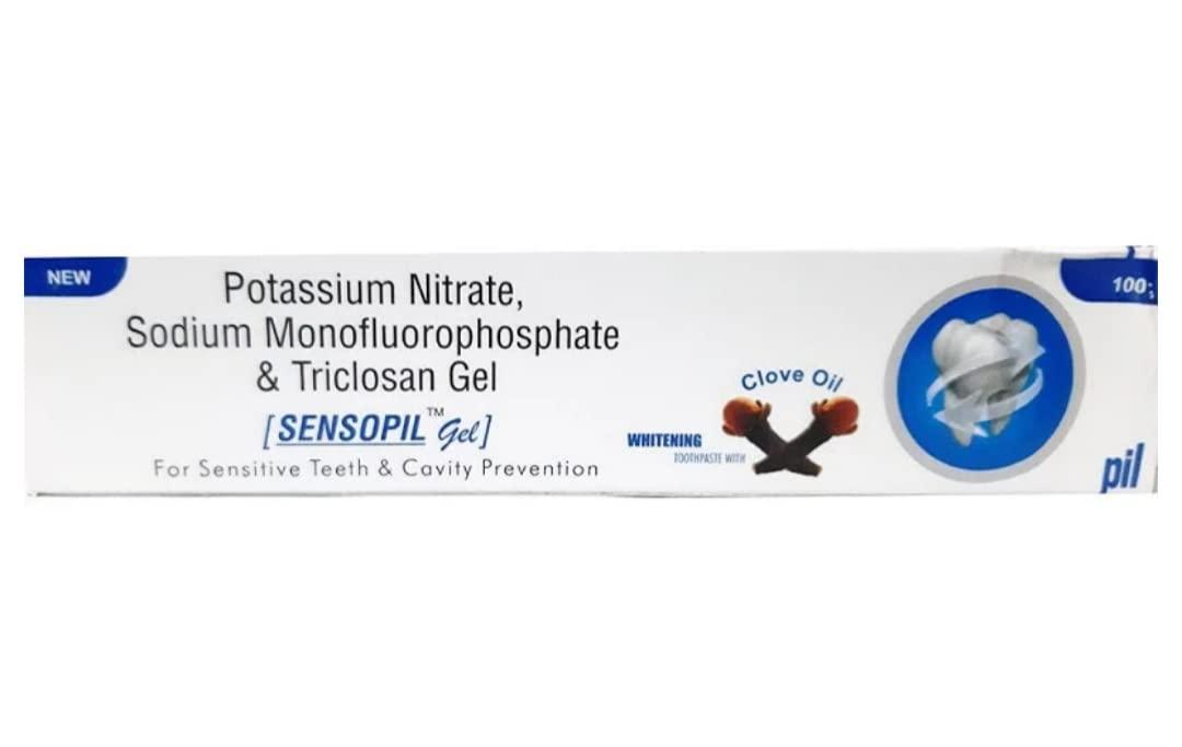 Generic Sensopil Gel Whitening Toothpaste With Clove Oil for Sensitive Teeth & Cavity Prevention (Pack of 2, 200gm)