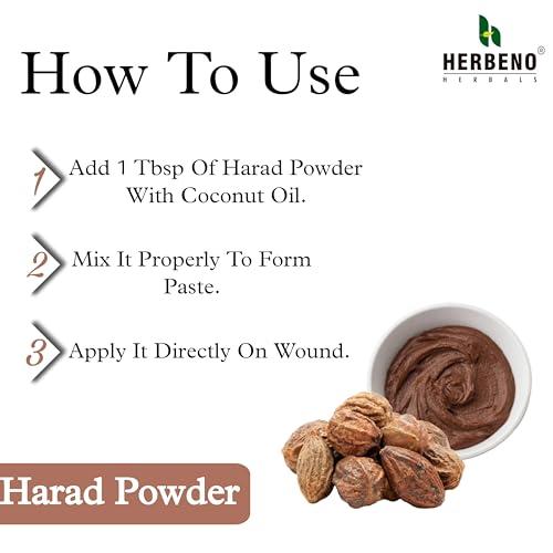 HERBENO HERBENO Harad/Haritaki Powder For Dark Circles, Face, Skin And Healthy Digestion - 200 Gram