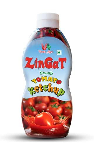 VARUN AGRO PROCESSING FOODS PRIVATE LIMITED Fresh Tomato Ketchup 450 gm Bottle, Sweet & Tangy Sauce tamota sauce onion garlic - Super Saver Offer Pack (Grocery items in kitchen)