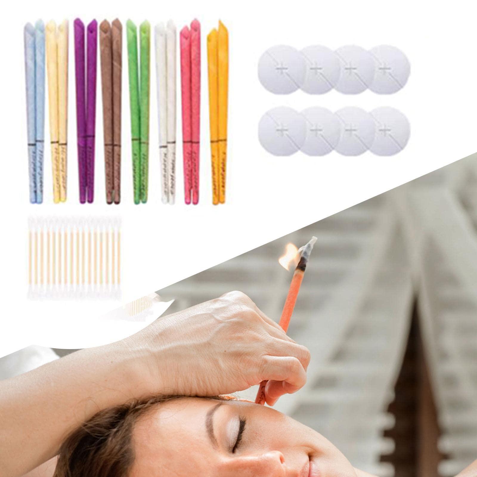 SAZ DEKOR SAZ DEKOR 10 Pieces Natural Ear Treatment Candles Kit Ear Wax Remover Portable Tool A|Scented Candle Set, Wick roll for Candle Making, Small Home Diffuser & Perfect for Relaxation, DIY Tools|