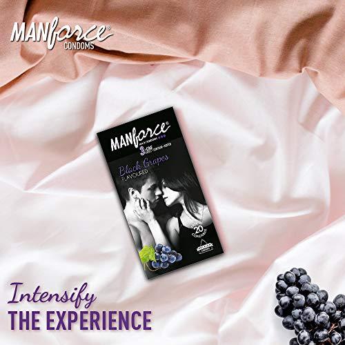 Manforce Manforce Black Grapes Dotted Condoms - 20 Pieces