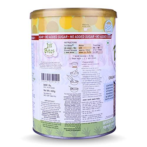 Pristine Pristine 1st BITES Baby Cereal 400g | Baby Food (6-24 Months) Stage-1, 100% Organic Wheat (No Added Sugar) | Infant Food