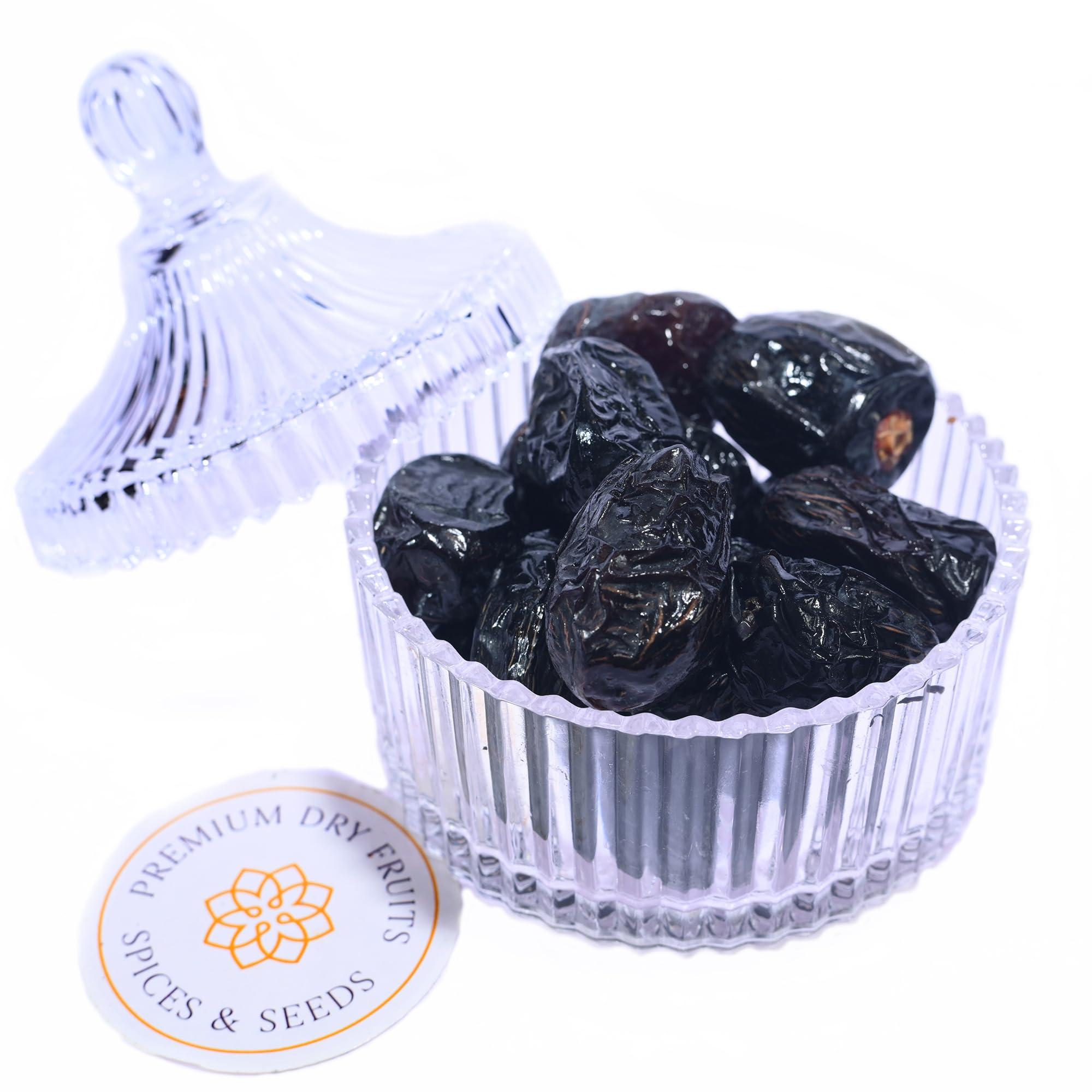 Rasda Rasda Ajwa Premium Saudi Dates 250g, 1 Pack, Khajur, Khajoor, Natural Nutritious Sweetener, Gourmet, Black, Biodegradable Packaging