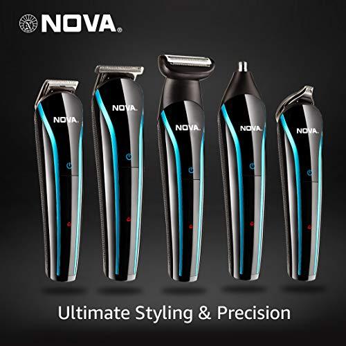Nova NOVA NG 1152 Cordless Rechargeable: 60 Minutes Runtime Multi Grooming Trimmer for Men ( Black or blue )