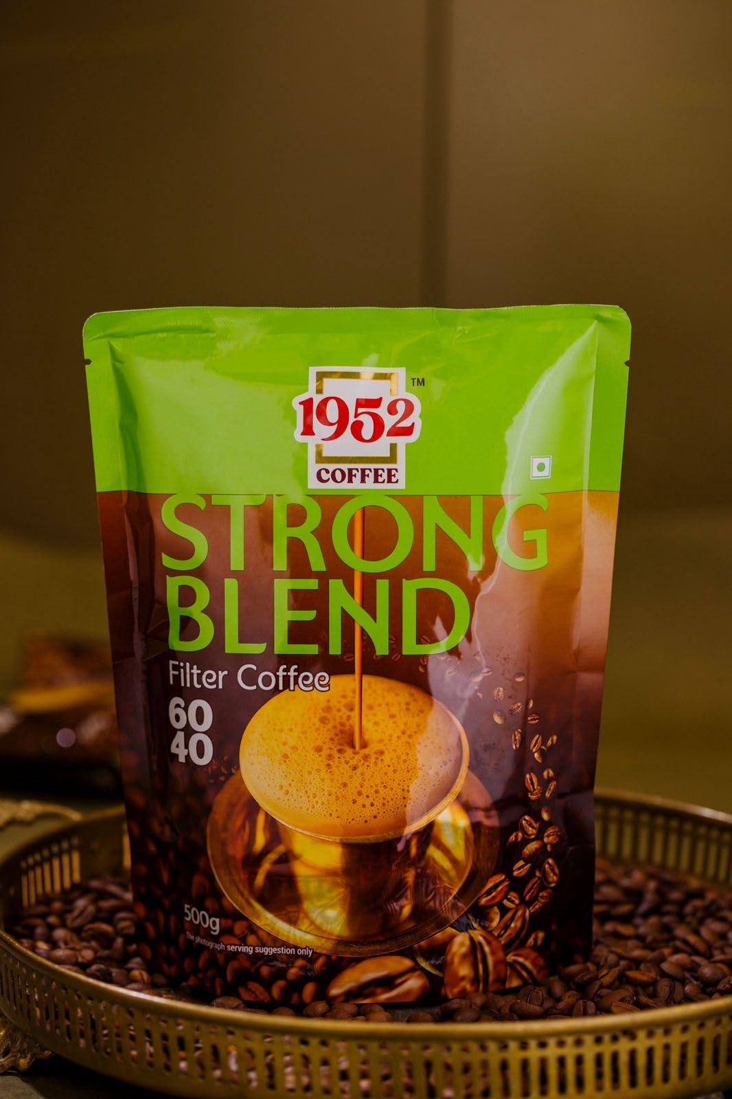 1952 1952 Coffee Combo Of Golden Blend Filter Coffee With Strong Blend Filter Coffee, Blend of Handpicked Chigmagalur Coffee with Slow-Roasted Perfectly Grounded Chicory, 250g X 2