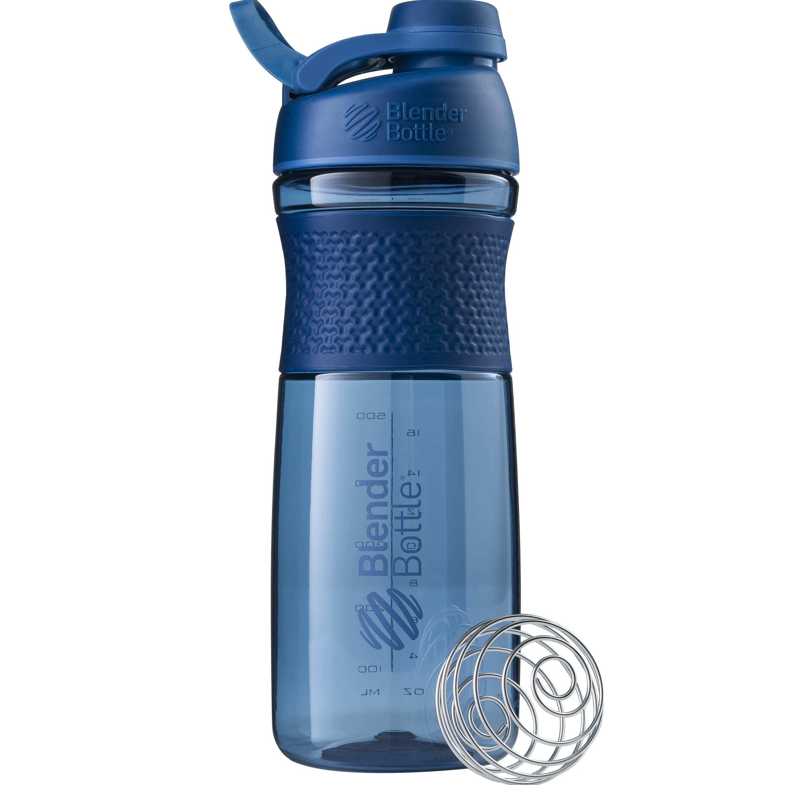 Blender Bottle BlenderBottle SportMixer Twist Cap Tritan Grip Shaker Bottle, 28-Ounce, Navy
